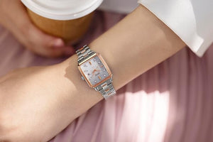 SEIKO SELECTION 2024 SAKURA BLOOMING LIMITED EDITION SILVER & PINK GOLD WOMEN WATCH SWFH136