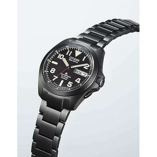 CITIZEN PROMASTER DAY-DATE RADIO CONTROL SOLAR BLACK STRAP MEN