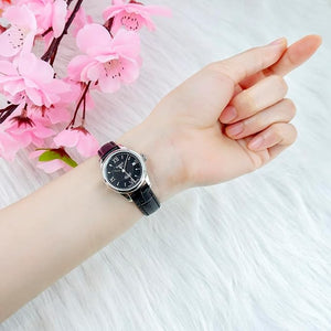 TISSOT LE LOCLE AUTOMATIC LADY BLACK LEATHER STRAP 25 MM WOMEN WATCH T41.1.123.57