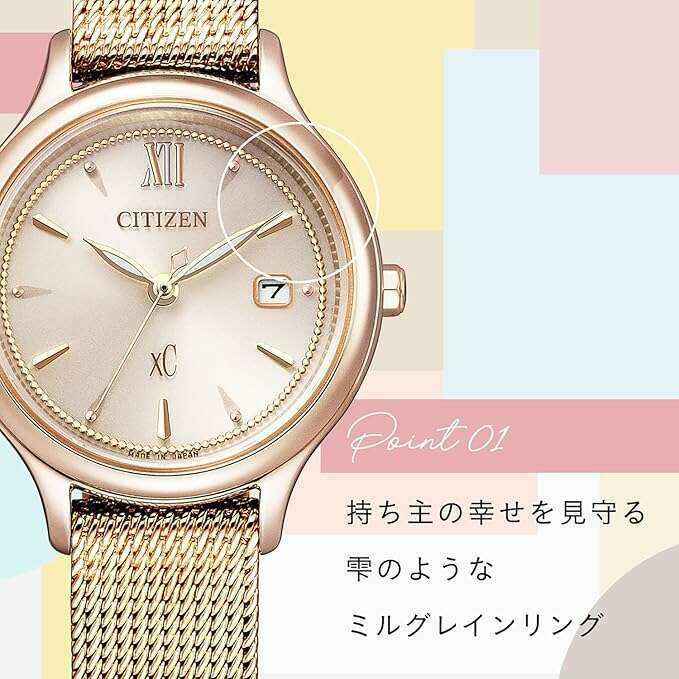ROOK JAPAN:CITIZEN XC ECO-DRIVE MESH BELT SAKURA PINK LADIES WATCH EW2635-54A,JDM Watch,Citizen xC