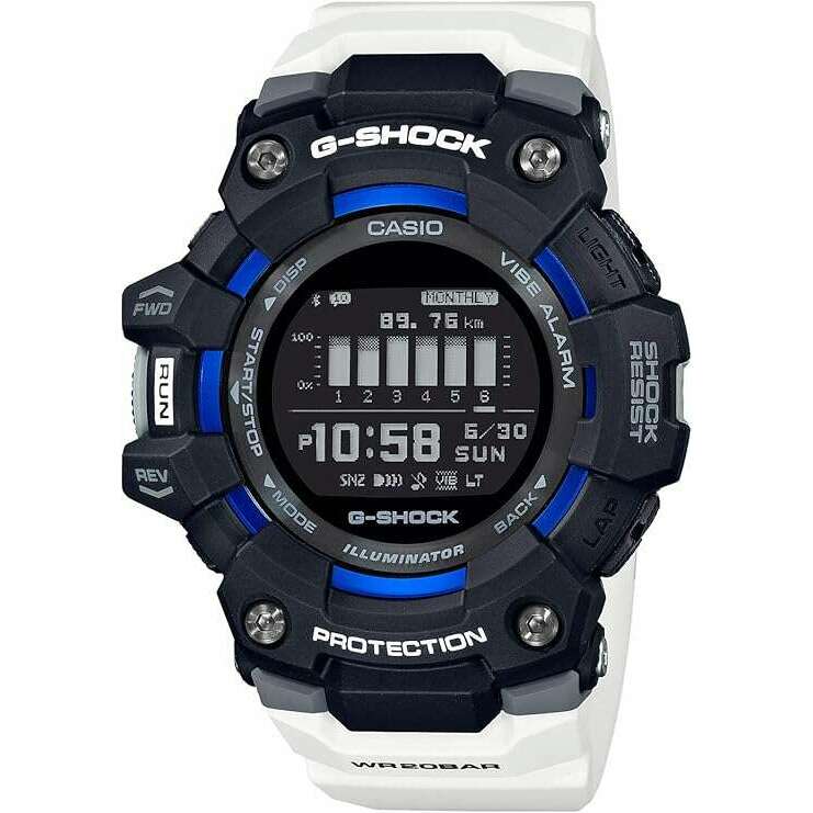 ROOK JAPAN:CASIO G-SHOCK G-SQUAD BLUETOOTH WHITE & BLUE DIGITAL MEN WATCH GBD-100-1A7JF,JDM Watch,Casio G-Shock