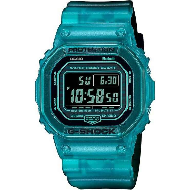 CASIO G-SHOCK BLUETOOTH TURQUOISE BLUE SKELETON DIGITAL MEN WATCH
