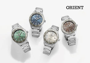 ORIENT MAKO SOLAR POWERED SILVER & GREEN MEN WATCH RN-WJ0001E