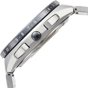 SEIKO ASTRON GPS SOLAR EXECUTIVE LINE DUAL TIME TITANIUM MODEL SILVER MEN WATCH SBXB155