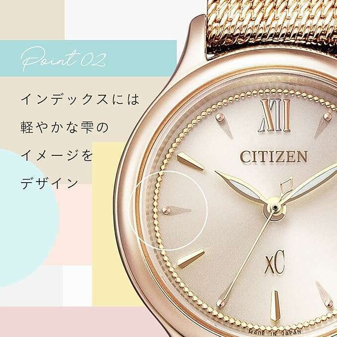 ROOK JAPAN:CITIZEN XC ECO-DRIVE MESH BELT SAKURA PINK LADIES WATCH EW2635-54A,JDM Watch,Citizen xC