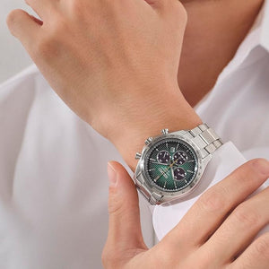 SEIKO SELECTION 2024 RAISE THE FUTURE LIMITED EDITION SILVER & GREEN MEN WATCH SBPY177