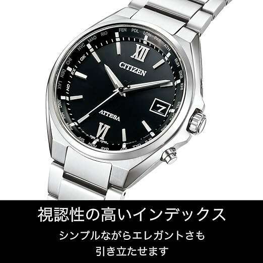 ROOK JAPAN:CITIZEN ATTESA RADIO SOLAR BLACK DIAL MEN WATCH CB1120-50G,JDM Watch,Citizen Attesa