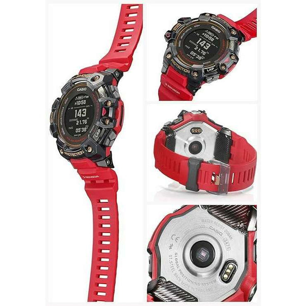 CASIO G-SHOCK G-SQUAD RED & BLACK DIGITAL MEN WATCH GBD-H1000