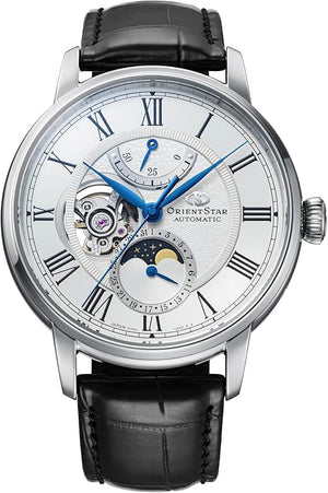 ORIENT STAR MOON PHASE AUTOMATIC INTERCHANGEABLE STRAP M45 F7 MEN WATCH RK-BT0001S