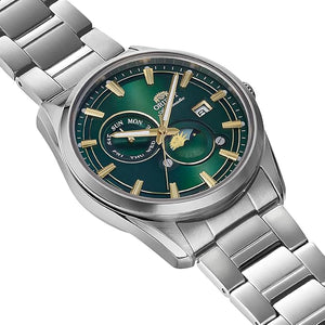 ORIENT STRETTO SUN&MOON AUTOMATIC GREEN MEN WATCH RN-AK0314E