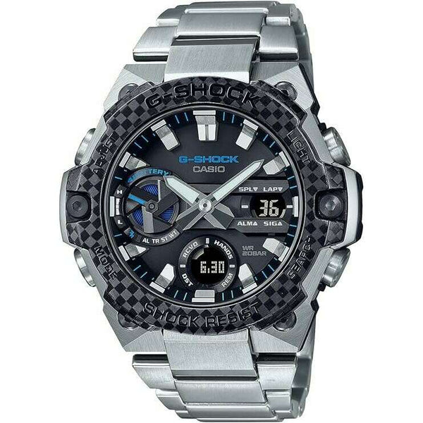CASIO G-SHOCK G-STEEL SMARTPHONE LINKED CARBON CORE GUARD SILVER