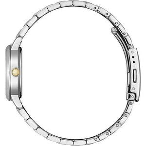 ROOK JAPAN:CITIZEN ECO-DRIVE ANALOG SILVER STRAP GOLDEN HANDS LADIES WATCH EM0930-58P,JDM Watch,The Citizen