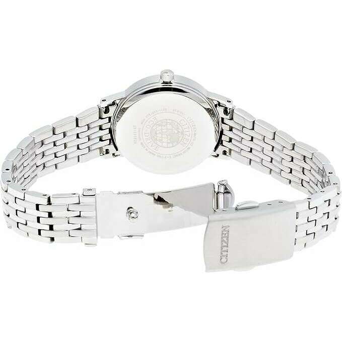 ROOK JAPAN:CITIZEN COLLECTION ECO-DRIVE SILVER STRAP BLACK DIAL LADIES WATCH EW1580-50G,JDM Watch,Citizen Collection