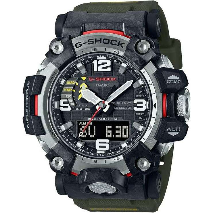 ROOK JAPAN:CASIO G-SHOCK MUDMASTER RADIO SOLAR ANALOG DIGITAL OLIVE GREEN MEN WATCH GWG-2000-1A3JF,JDM Watch,Casio G-Shock