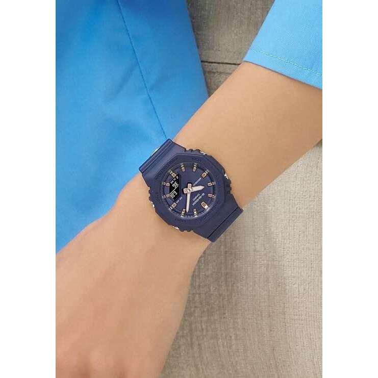 ROOK JAPAN:CASIO G-SHOCK NAVY & PINK GOLD ANALOG DIGITAL LADIES WATCH GMA-P2100M-2AJF,JDM Watch,Casio G-Shock