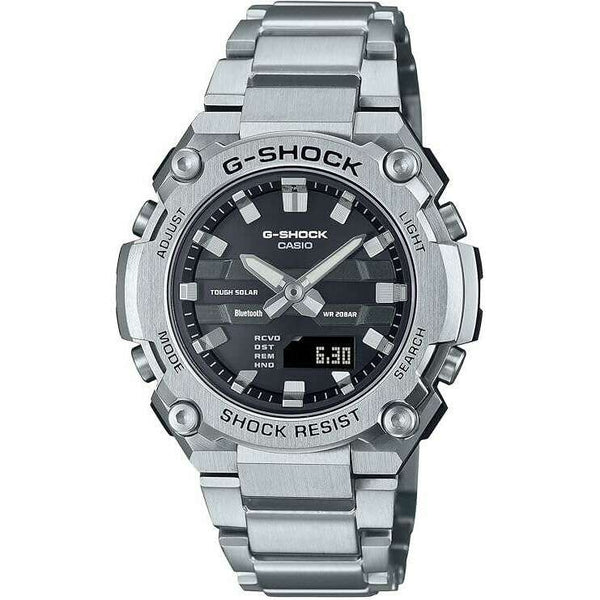 CASIO G-SHOCK G-STEEL BLUETOOTH SOLAR SILVER & BLACK MEN