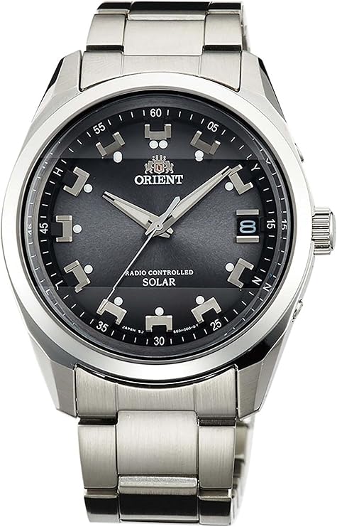 ORIENT NEO70'S SOLAR RADIO WAVE SILVER & BLACK/GREY MEN WATCH WV0061SE