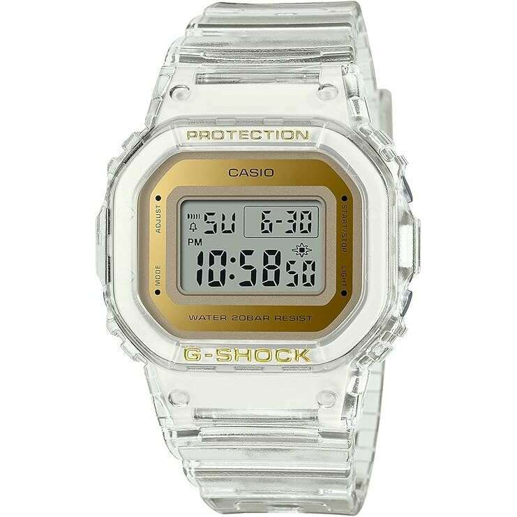 ROOK JAPAN:CASIO G-SHOCK MID-SIZE MODEL CLEAR SKELETON GOLD DIGITAL DIAL LADIES WATCH GMD-S5600SG-7JF,JDM Watch,Casio G-Shock