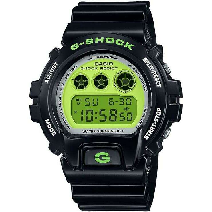 ROOK JAPAN:CASIO G-SHOCK CRAZY COLORS 2024 DIGITAL DIAL BLACK & LIME GREEN MEN WATCH DW-6900RCS-1JF,JDM Watch,Casio G-Shock