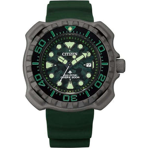 ROOK JAPAN:CITIZEN PROMASTER MARINE SERIES DIVER'S 200M GREEN RUBBER STRAP MEN WATCH BN0228-06W,JDM Watch,Citizen Promaster
