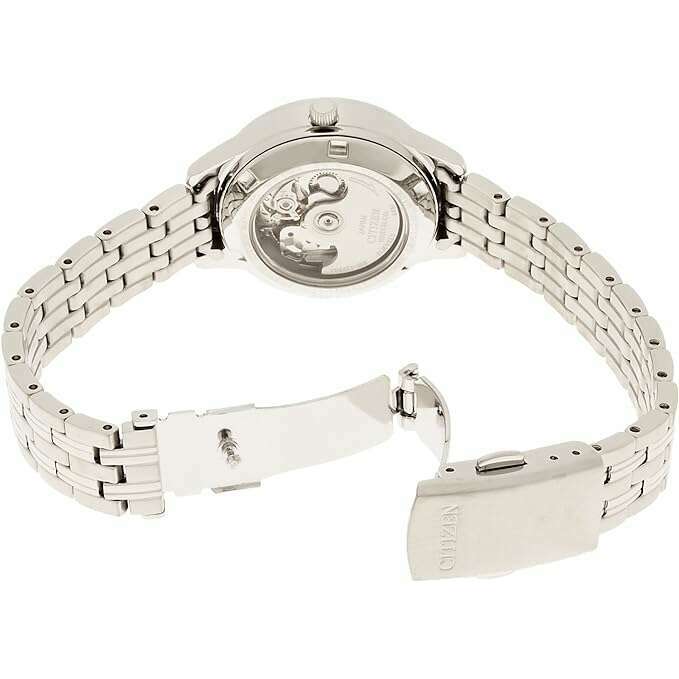 ROOK JAPAN:CITIZEN COLLECTION AUTOMATIC MECHANICAL SILVER STRAP BLACK DIAL LADIES WATCH PD7150-54E,JDM Watch,Citizen Collection