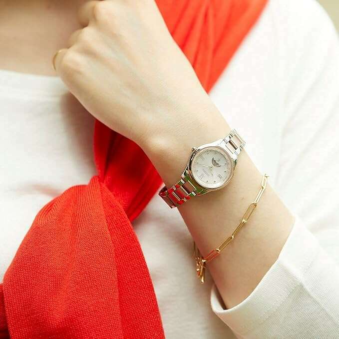 ROOK JAPAN:CITIZEN XC DAICHI COLLECTION TITANIA HAPPY FLIGHT ECO-DRIVE SAKURA & SILVER  LADIES WATCH EE1005-54W,JDM Watch,Citizen xC