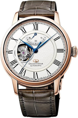 ORIENT STAR SEMI SKELETON AUTOMATIC ROSE GOLD MEN WATCH RE-HH0003S