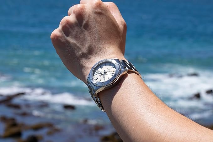 ORIENT MAKO 40 AUTOMATIC DIVERS SILVER & WHITE MEN WATCH RN-AC0Q03S