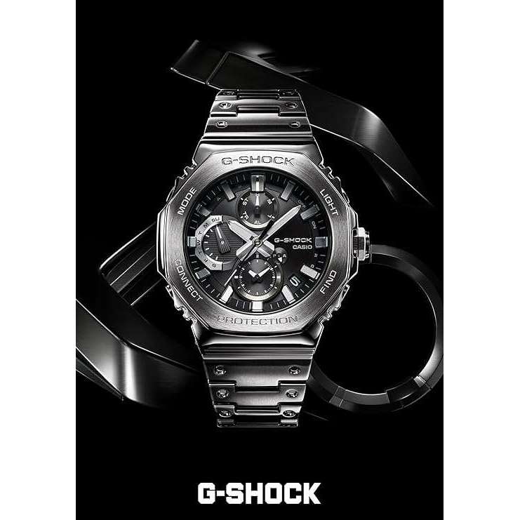 ROOK JAPAN:CASIO G-SHOCK FULL METAL CHRONOGRAPH BLUETOOTH SILVER & BLACK MEN WATCH GMC-B2100D-1AJF,JDM Watch,Casio G-Shock