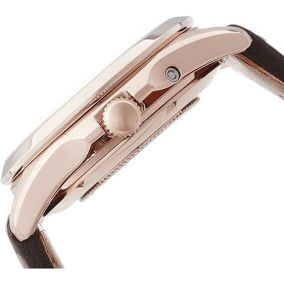 CITIZEN COLLECTION MECHANICAL SEE-THROUGH BACK SILVER & BROWN MEN