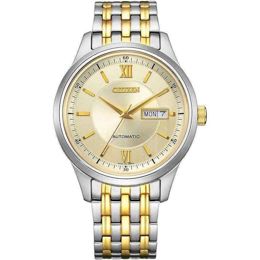 CITIZEN COLLECTION MECHANICAL AUTOMATIC SILVER & GOLD MEN WATCH