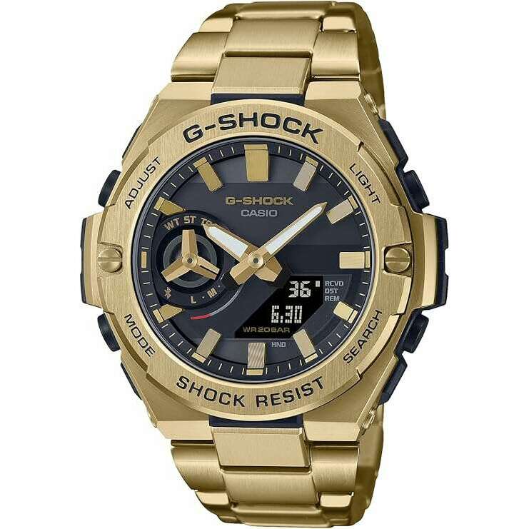 CASIO G-SHOCK G-STEEL BLUETOOTH SOLAR ANALOG DIGITAL GOLD MEN