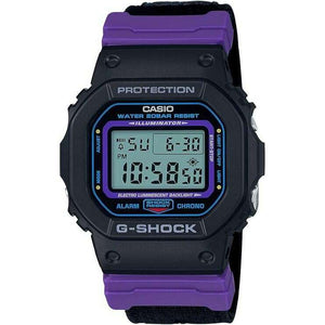 ROOK JAPAN:CASIO G-SHOCK THROWBACK 1990S DIGITAL FABRIC STRAP BLACK & PURPLE MEN WATCH DW-5600THS-1JR,JDM Watch,Casio G-Shock