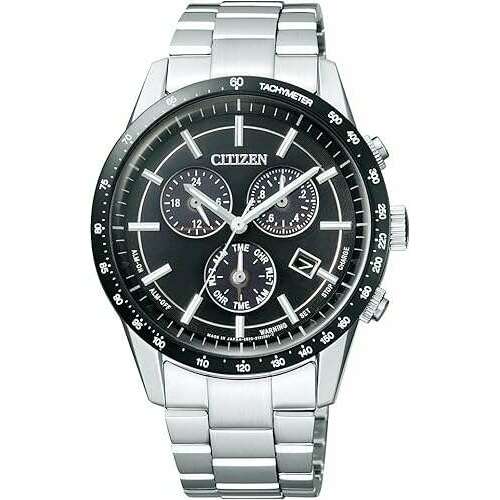 ROOK JAPAN:CITIZEN COLLECTION ECO DRIVE METAL FACE CHRONOGRAPH SILVER & BLACK MEN WATCH BL5594-59E,JDM Watch,Citizen Collection