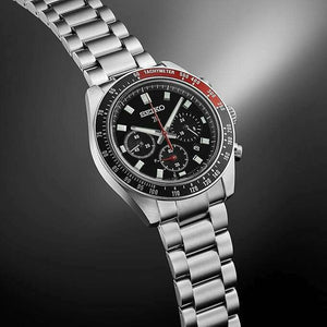 ROOK JAPAN:SEIKO PROSPEX SPEEDTIMER SOLAR CHRONOGRAPH LARGE SILVER, BLACK & RED MEN WATCH SBDL099,JDM Watch,Seiko Prospex
