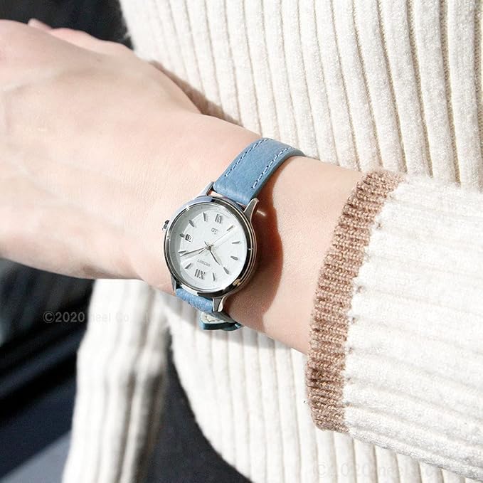 ORIENT IO NATURAL & PLAIN SOLAR BLUE LEATHER STRAP WOMEN WATCH RN-WG0417S