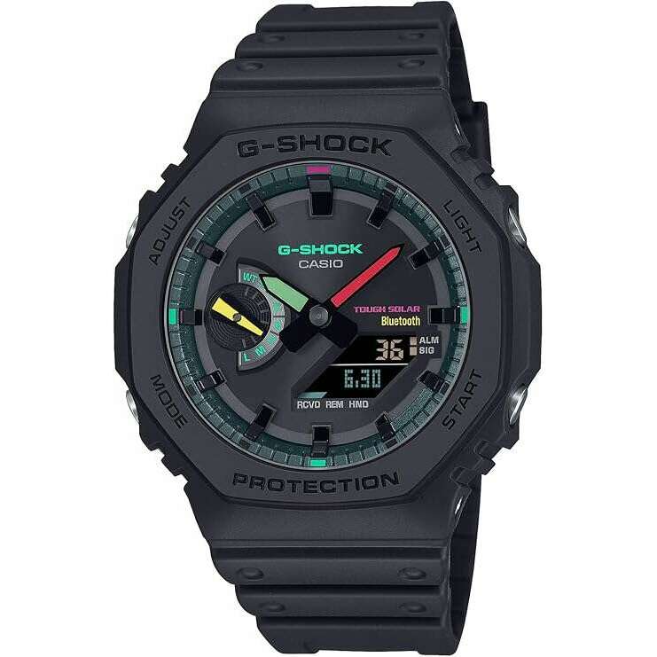 GーSHOCK GA-B2100MF-1AJF 生産終了モデル CASIO G-SHOCK MULTI FLUORESCENT COLOR SERIES BLUETOOTH BLACK MEN