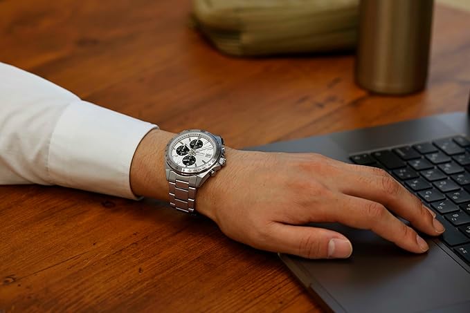 SEIKO SELECTION S SERIES CHRONOGRAPH SILVER & WHITE MEN WATCH SBTR039