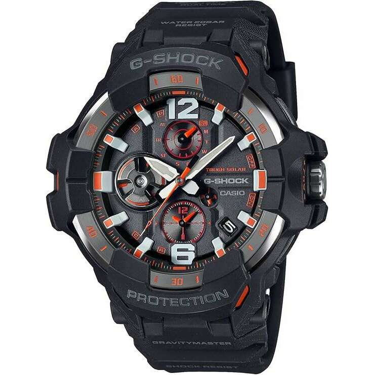 ROOK JAPAN:CASIO G-SHOCK GRAVITYMASTER BLUETOOTH SOLAR ANALOG BLACK & ORANGE MEN WATCH GR-B300-1A4JF,JDM Watch,Casio G-Shock