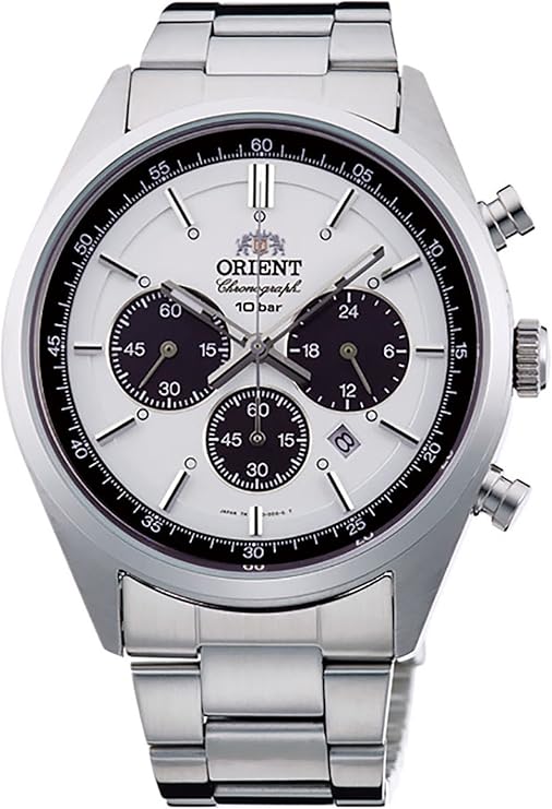 ORIENT NEO70'S SOLAR PANDA SILVER & MILKY WHITE MEN WATCH WV0041TX