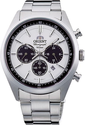 ORIENT NEO70'S SOLAR PANDA SILVER & MILKY WHITE MEN WATCH WV0041TX