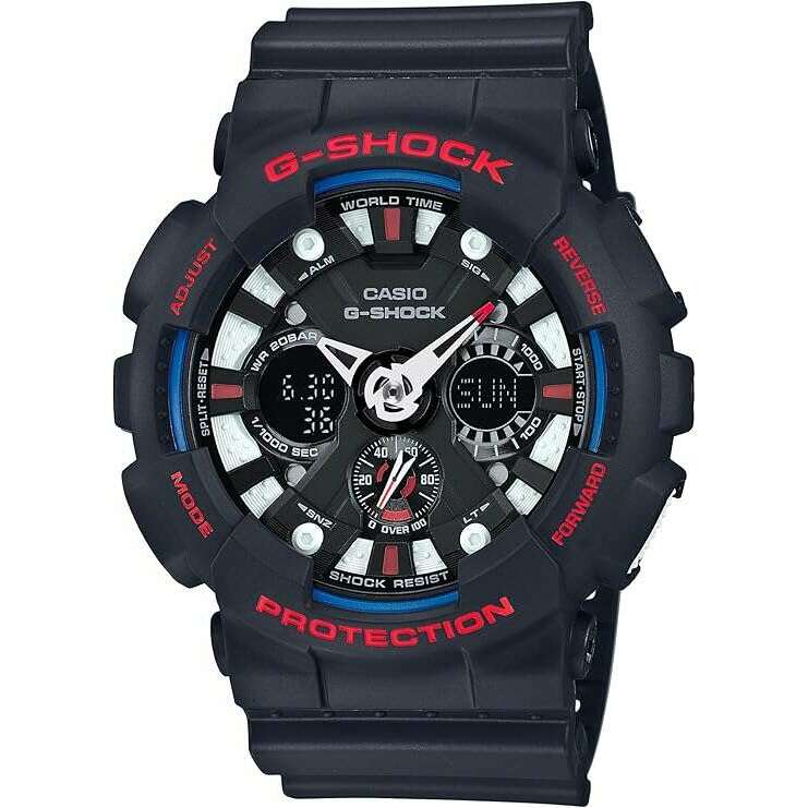 ROOK JAPAN:CASIO G-SHOCK MULTICOLORED ANALOG DIGITAL MEN WATCH GA-120TR-1AJF,JDM Watch,Casio G-Shock