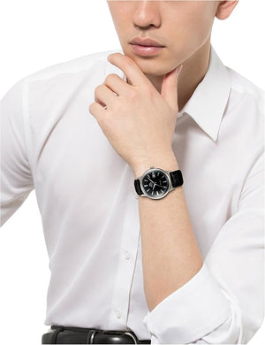 ORIENT BAMBINO AUTOMATIC BLACK LEATHER MEN WATCH SAC00004B0