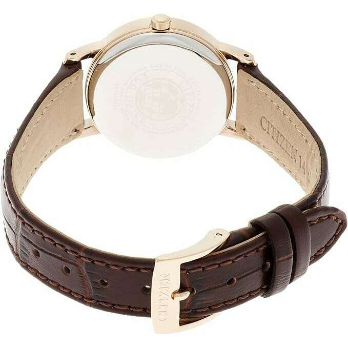 ROOK JAPAN:CITIZEN COLLECTION ECO-DRIVE SOLAR BROWN LEATHER STRAP LADIES WATCH EW3252-07A,JDM Watch,Citizen Collection