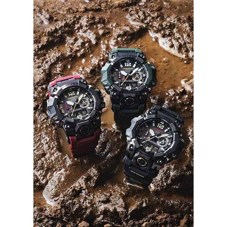 ROOK JAPAN:CASIO G-SHOCK MASTER OF G MUDMASTER SERIES ANALOG DIGITAL RED MEN WATCH GWG-B1000-1A4JF,JDM Watch,Casio G-Shock