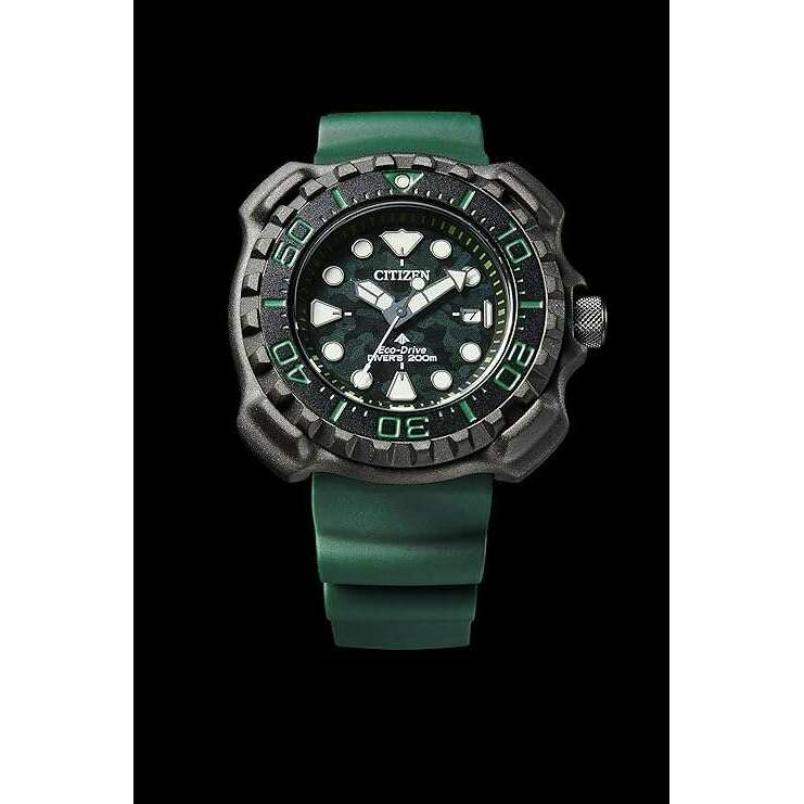 ROOK JAPAN:CITIZEN PROMASTER MARINE SERIES DIVER'S 200M GREEN RUBBER STRAP MEN WATCH BN0228-06W,JDM Watch,Citizen Promaster