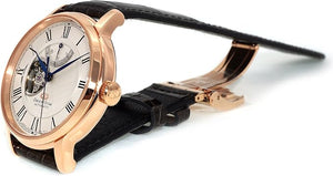 ORIENT STAR SEMI SKELETON AUTOMATIC ROSE GOLD MEN WATCH RE-HH0003S