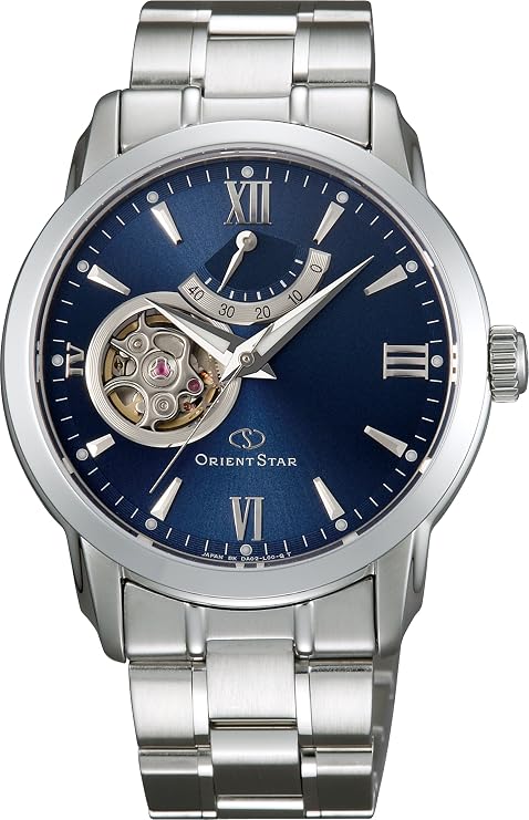 ORIENT STAR SEMI SKELETON OPEN HEART 39 MM MEN WATCH WZ0081DA