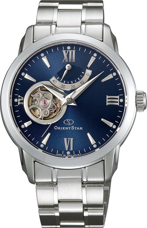 ORIENT STAR SEMI SKELETON OPEN HEART 39 MM MEN WATCH WZ0081DA