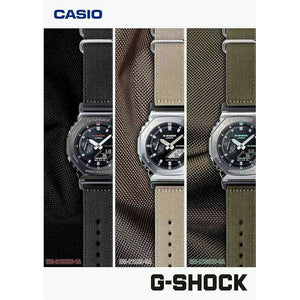 ROOK JAPAN:CASIO G-SHOCK WEB-EXCLUSIVE METAL COVERED OLIVE GREEN FABRIC STRAP MEN WATCH GM-2100CB-3AJF,JDM Watch,Casio G-Shock